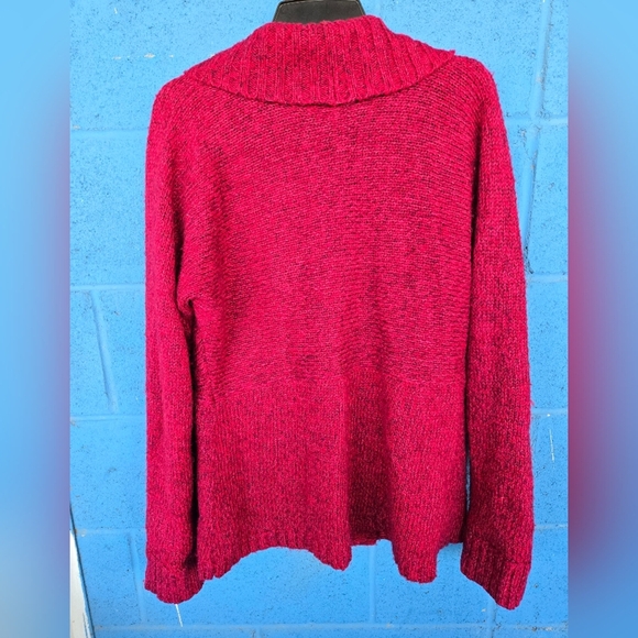 Jones New York Women's Pink Knit One ButtonCardigan Tunic Sweater Sz L Ramie 54% - Picture 2 of 9